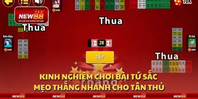 Kinh nghiệm chơi bài Tứ Sắc - Mẹo thắng nhanh cho tân thủ