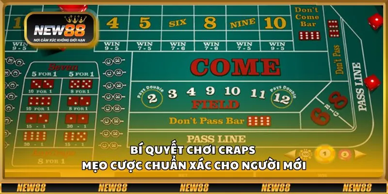 Bí quyết chơi Craps - Mẹo cược chuẩn xác cho người mới